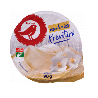 AUCHAN vaníliás krémtúró 90g